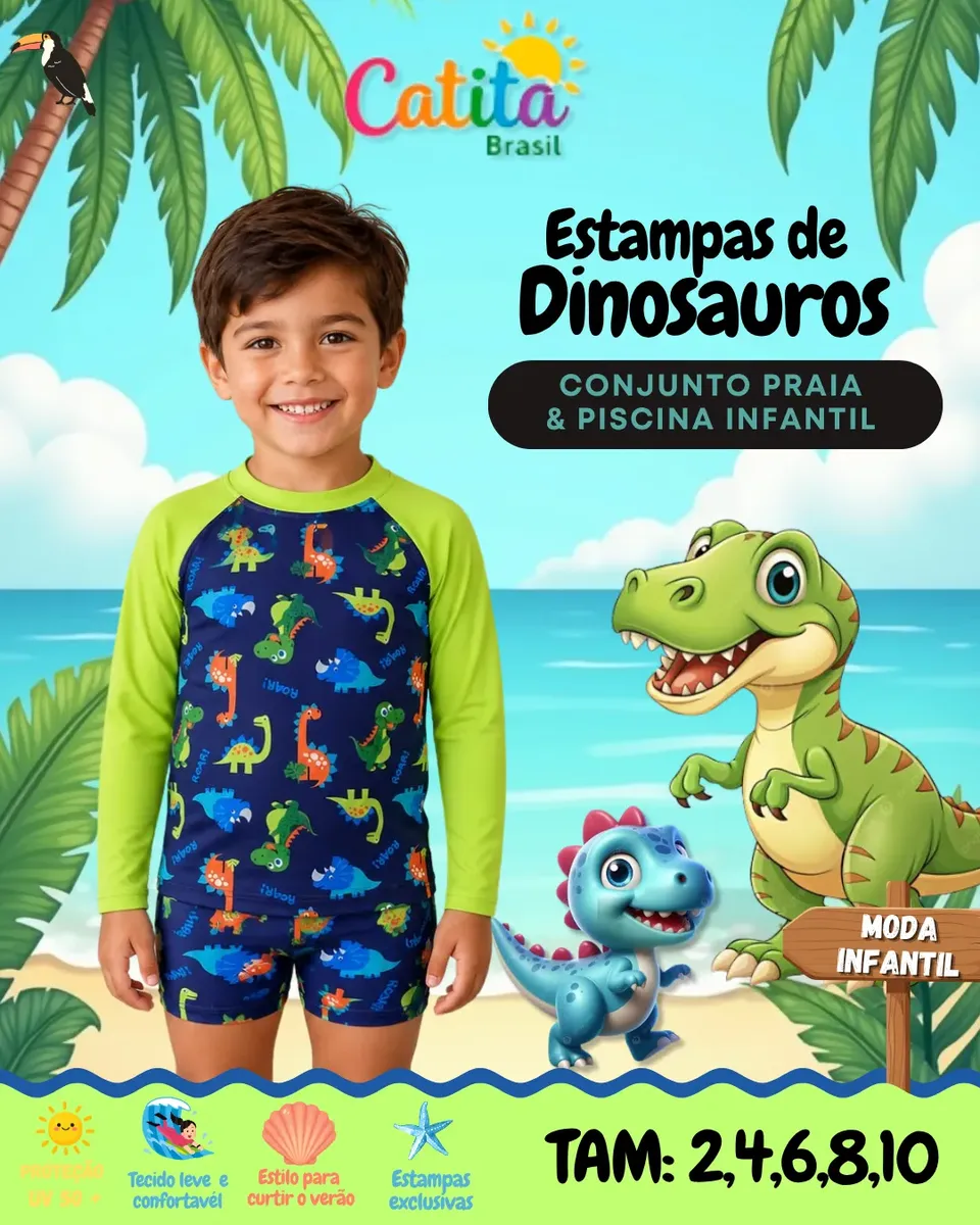 Conjunto Praia e Piscina Infantil Masculino